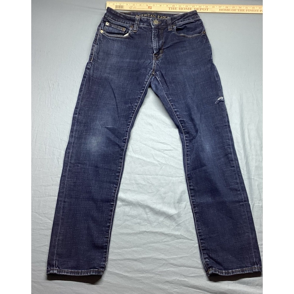 Women's American Eagle Slim Straight‎ 28x30 Distressed Next Level Stretch